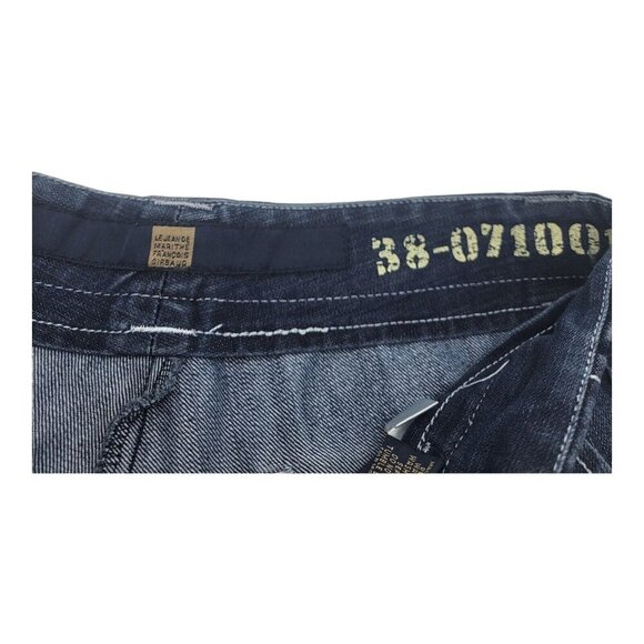 Vtg Marithe Francois Girbaud Jean Men 34 Blue Y2K Embroidered Baggy Hot Boy Taxi - Picture 10 of 13